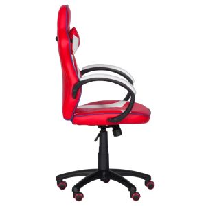 Геймърски стол с футболни мотиви Trendy 6300 - червено-бял