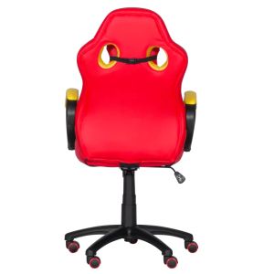 Геймърски стол с футболни мотиви Trendy 6305 - червено-жълт