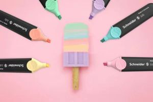 Текст маркер скосен SCHNEIDER Job Pastel  1 - 5 милиметра оранжев пастел