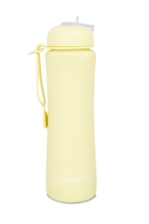 Сгъваема силиконова бутилка COOLPACK - PUMP - Powder yellow