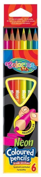 Цветни моливи Colorino 6 неонови цвята
