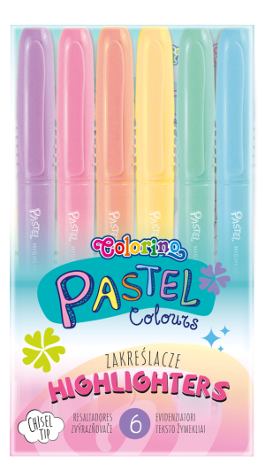 Текст маркер Pastel 6 цвята