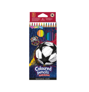 Цветни моливи 12 цв. Football Colorino