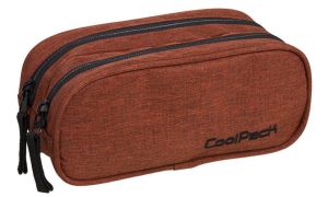 Ученически несесер с два ципа COOLPACK - CLEVER - Snow Bricky / Silver