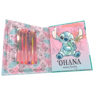 Комплект тефтерче и 6 бр. гел химикали Stitch Ohana Means Family