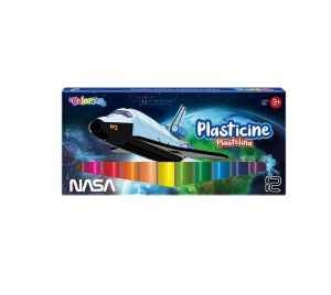 Пластилин 12 цв. Nasa Colorino