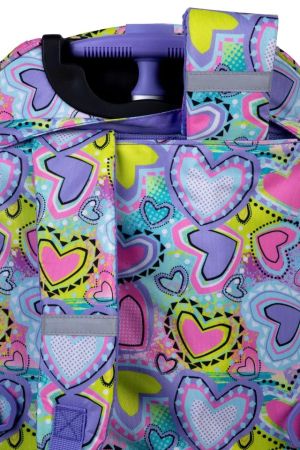 Ученическа раница на колела Coolpack - ALAN - Pastel Hearts