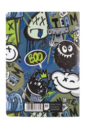 Тетрадка А5 Coolpack мека корица PP 32л. квадратчета Monster Team