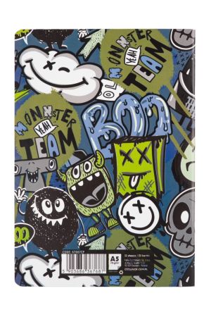 Тетрадка А5 Coolpack мека корица PP 32 л. ред Monster Team