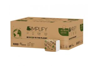 Papernet Simplify Тоалетна хартия на пачка 2 пласта, 224 къса