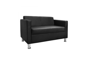 Двуместен кожен диван Cubo 