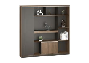 Шкаф Corona, 2000 х 400 х 2000 mm, ПДЧ, дъб Рейн и тъмносиво