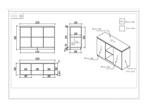 Шкаф Corona, 1200 х 400 х 800 mm, ПДЧ, дъб Рейн и тъмносиво