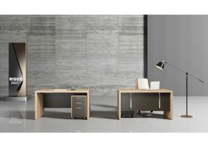 Бюро Toscana, 1400 х 700 х 750 mm, ПДЧ 40 mm, светъл дъб и сиво