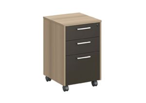 Контейнер за бюро Toscana, 400 х 420 х 620 mm, ПДЧ, светъл дъб и сиво