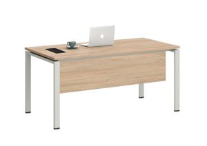 Бюро Avrora, 1600 х 800 х 750 mm, ПДЧ 25 mm, плот бряст, бели метални крака