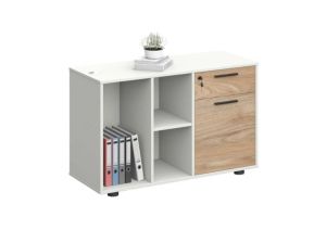 Шкаф Avrora, 1000 х 400 х 630 mm, ПДЧ, бряст и бяло