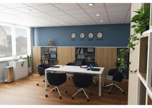 Заседателна маса Avrora, 2000 х 1000 х 750 mm, правоъгълен плот, ПДЧ 25 mm, метална основа, бяла