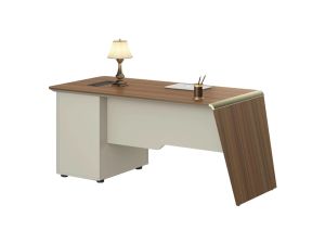 Бюро Sahara, с контейнер, 1800 х 800 х 760 mm, ПДЧ 40 mm, дъб и сиво