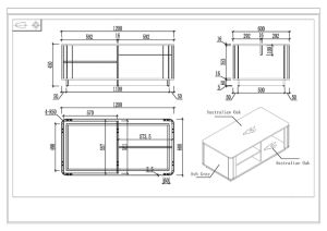 Ниска маса Sahara, 1200 х 600 х 450 mm, правоъгълен плот, ПДЧ 25 mm, дъб и сиво