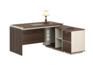 Бюро Marbella, с шкаф, 1600 х 1450 х 760 mm, ПДЧ 25 mm, дъб и сиво