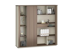 Шкаф Marbella, 2000 х 400 х 1980 mm, ПДЧ, дъб и сиво