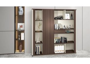 Шкаф Marbella, 2000 х 400 х 1980 mm, ПДЧ, дъб и сиво