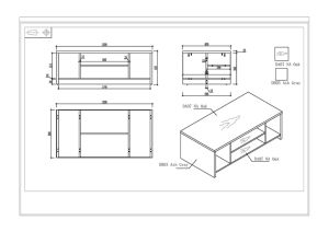 Ниска маса Marbella, 1200 х 600 х 420 mm, правоъгълен плот, ПДЧ 25 mm, дъб и сиво