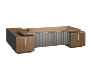 Бюро Capri, 2800 х 2050 х 760 mm, орех и сиво