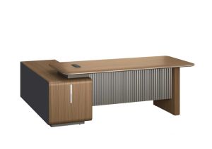 Бюро Capri, 2200 х 1850 х 760 mm, ПДЧ 50 mm, орех и сиво