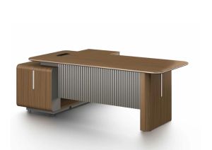 Бюро Capri, 2200 х 1850 х 760 mm, ПДЧ 50 mm, орех и сиво