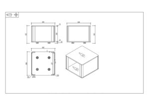 Ниска маса Capri, 600 х 600 х 450 mm, квадратен плот, ПДЧ 25 mm, орех и сиво