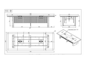 Заседателна маса Capri, 3600 х 1400 х 750 mm, орех и сиво