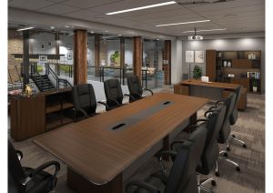 Заседателна маса Capri, 3600 х 1400 х 750 mm, орех и сиво