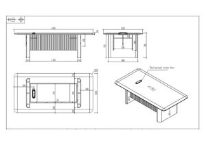 Заседателна маса Capri, 2400 х 1200 х 750 mm, орех и сиво
