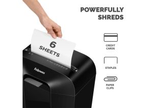 Fellowes Шредер за унищожаване на документи Powershred LX25, P-4, Cross-Cut, черен