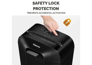 Fellowes Шредер за унищожаване на документи Powershred LX25, P-4, Cross-Cut, черен