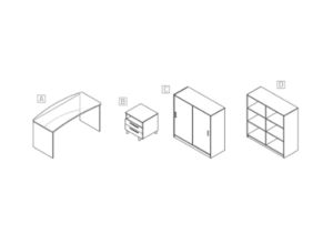 КОНТЕЙНЕР С 2 ЧЕКМЕДЖЕТА K6 55/50/58 ЦВЯТ ЛУКС