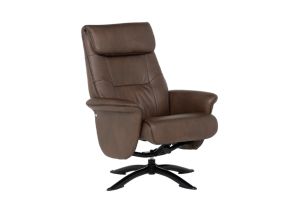 Кресло с табуретка SORELLI - кафяво