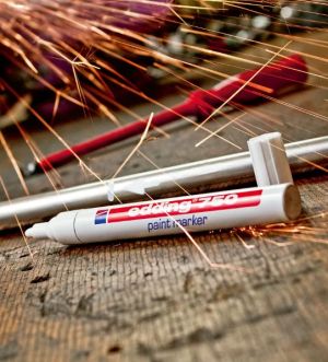 Перманентен лаков маркер edding® 750 paint marker с объл връх 2 - 4 милиметра  бял