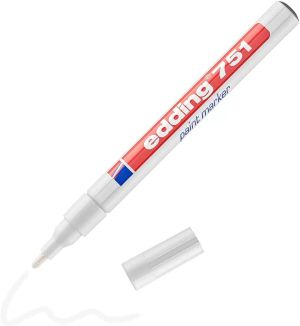 Перманентен лаков маркер edding® 751 paint marker 1- 2 милиметра бял