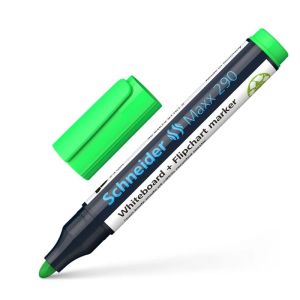 Маркер за бяла дъска объл връх зелен Schneider 290
