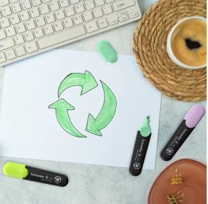 Текст маркер скосен SCHNEIDER JOB 1-5 милиметра розов