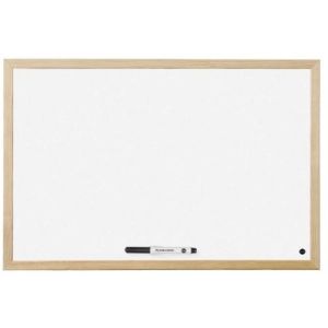 Дъска бяла магнитна 40x60 дървена рамка