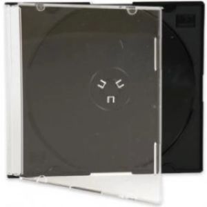 Кутия за CD/DVD единична тънка черна