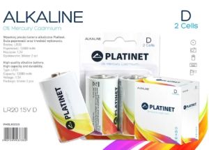 Алкални батерии PLATINET 1.5V LR20/D опаковка от 2  броя