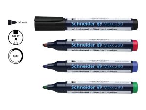Маркер за бяла дъска объл връх светло зелен Schneider 290