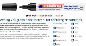 Перманентен лаков маркер edding® 750  paint marker с объл връх 2 - 4 милиметра син