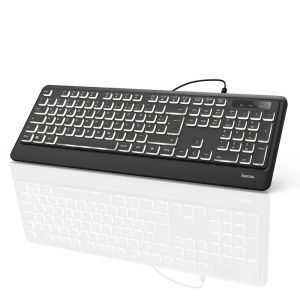 Клавиатура HAMA KC-550, подсветка, USB, с кабел, черен