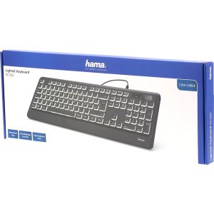 Клавиатура HAMA KC-550, подсветка, USB, с кабел, черен